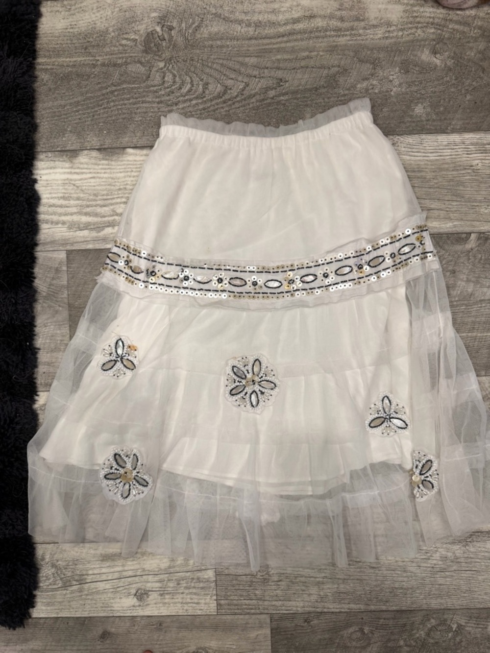 Basil and maude BOHO Beaded Skirt